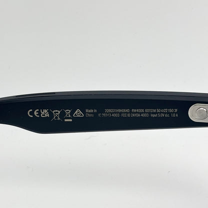 Ray-Ban Meta Wayfarer AI Smart Glasses Matte Black with clear lenses