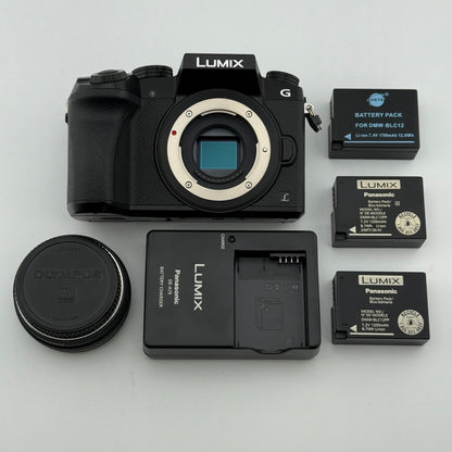 Panasonic Lumix DMC-G7  16.0 MP  4K Digital Camera 3x Genuine Battery and Charger