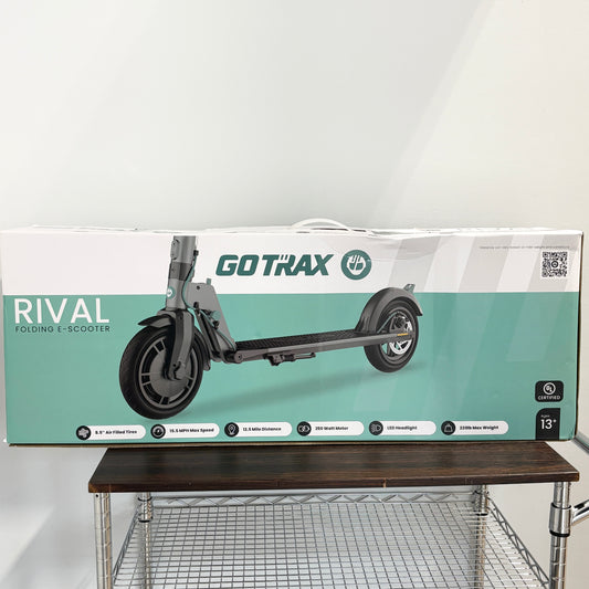 New GoTrax Rival GT-RIVAL Black 8.5" LED Light 250W Folding Electric Scooter