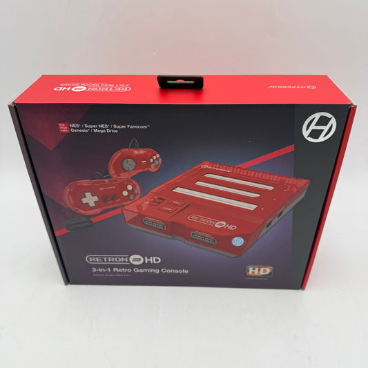 Hyperkin RetroN 3 HD 3-in-1 RED for NES, Super Famicom, and Genesis/Mega Drive