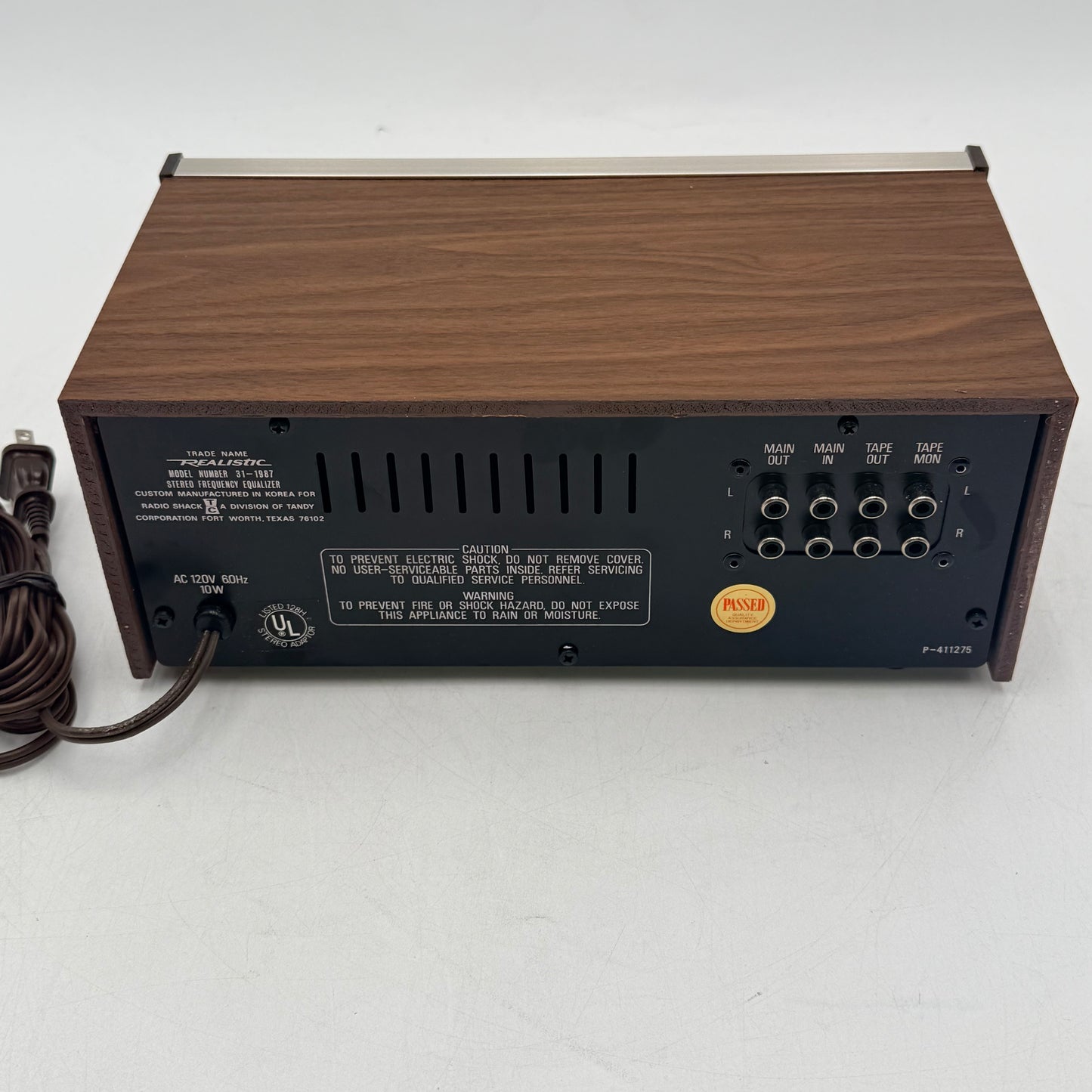 Realistic 31-1987 NA NA 2 Channel Equalizer 31-1887 Vintage