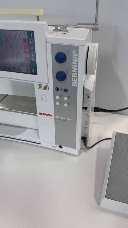 Bernina Artista 730E Sewing and Embroidery Machine Tested Working W Foot Pedal