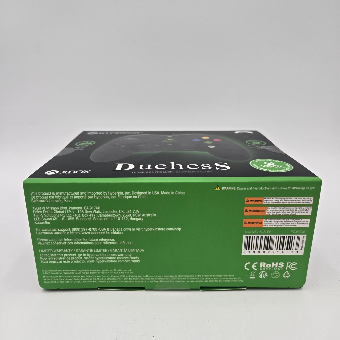 New Hyperkin Duchess Xbox Wired Controller Controller M01618-BK