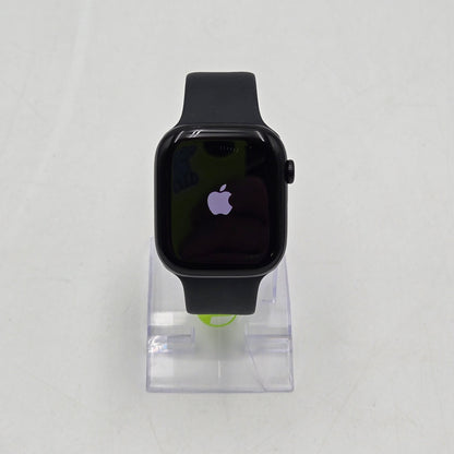 Unlocked Apple Watch Series 10 46MM Black Aluminum Black Sport Band MWY33LW/A