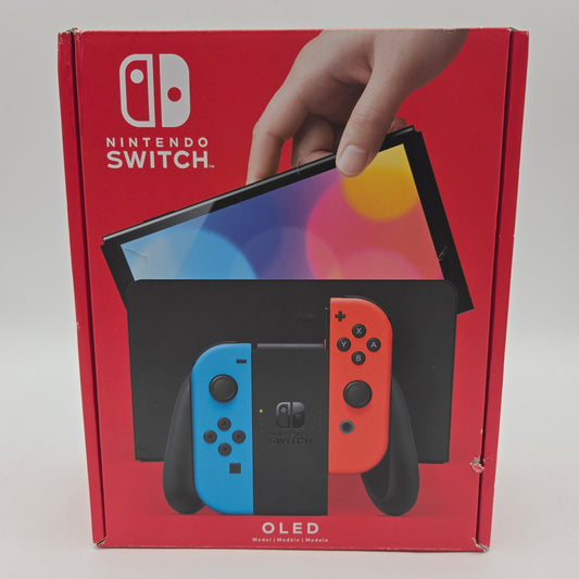 Like Brand New Nintendo Switch OLED Video Game Console HEG-001 Red/Blue