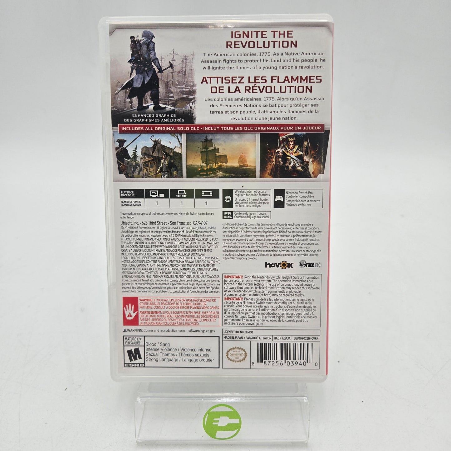Assassin's Creed III Remastered (Nintendo Switch, 2019)