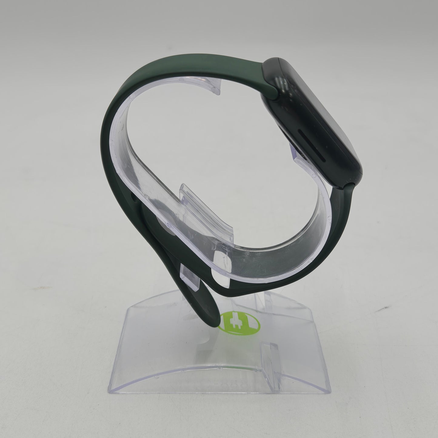 GPS Only Apple Watch Series 7 41MM Stainless Steel Green Sport Band MKN03LL/A