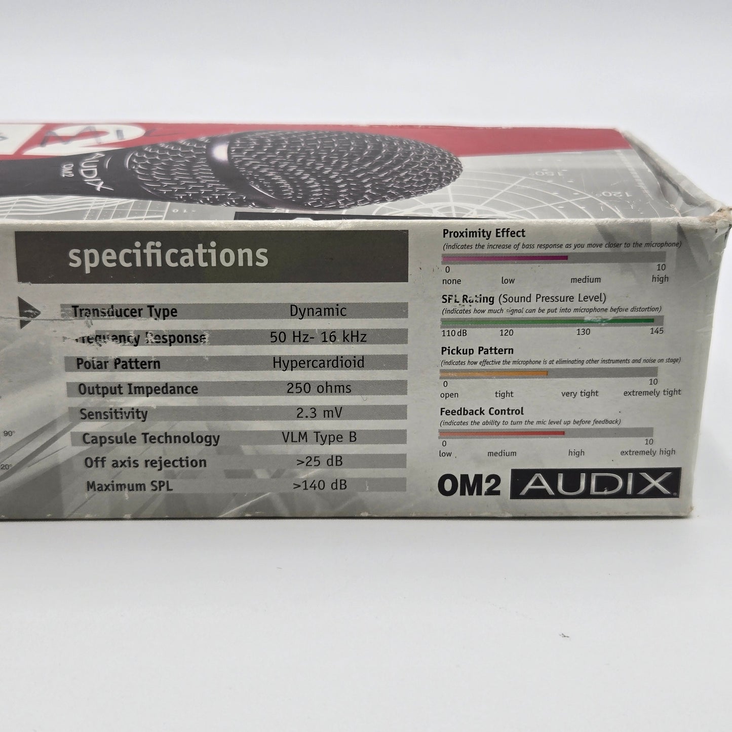 Audix 0M2 50Hz-16Hz Handheld Hypercardioid Dynamic Microphone