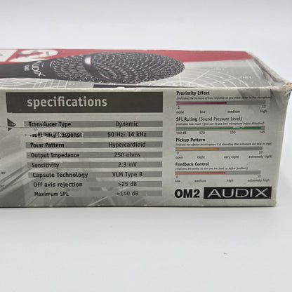Audix 0M2 50Hz-16Hz Handheld Hypercardioid Dynamic Microphone