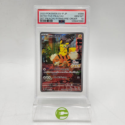 Pokemon TCG Detevtive Pikachu 098/SV-P Scarlet & Violet Japanese Promos PSA 10