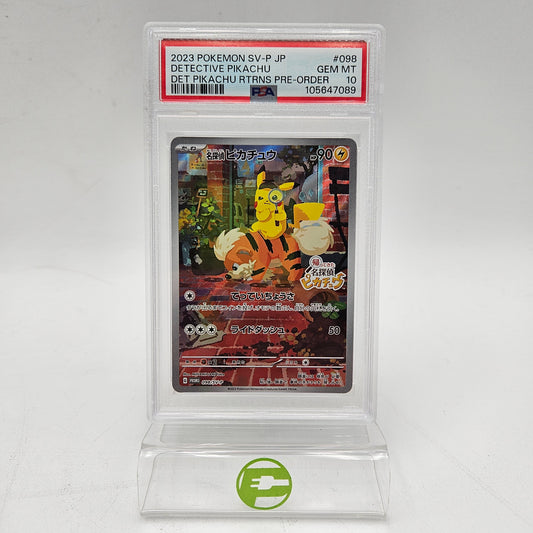 Pokemon TCG Detevtive Pikachu 098/SV-P Scarlet & Violet Japanese Promos PSA 10