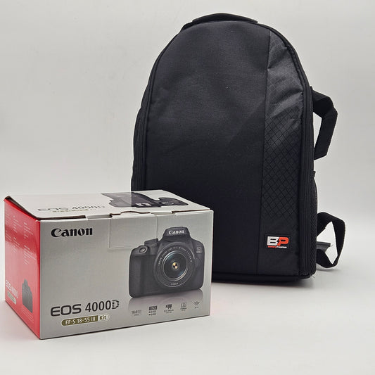 Canon EOS 4000D 18.0MP Digital SLR DSLR Camera PLUS bag and accessories