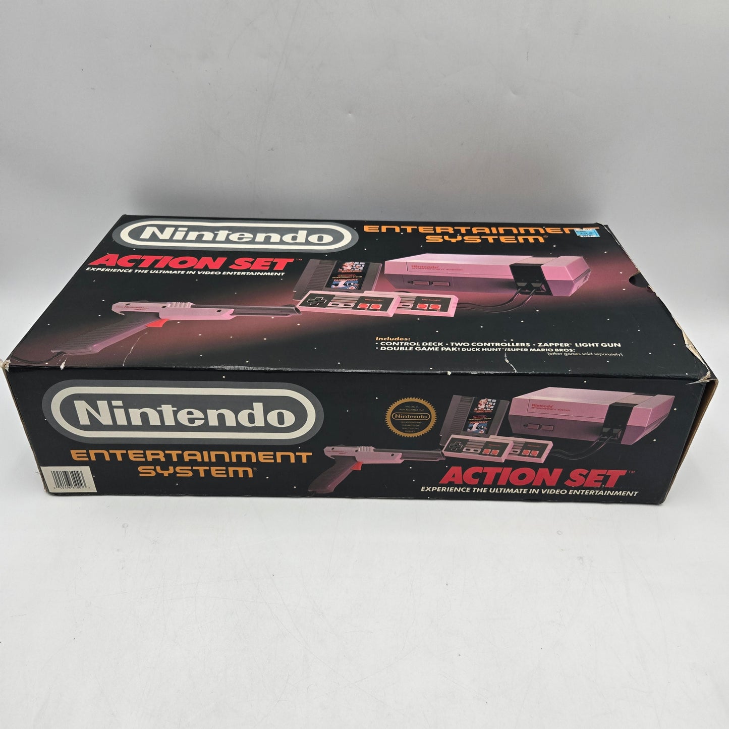 Nintendo Entertainment System NES Action Set NES-001 Gray Complete in Box CIB