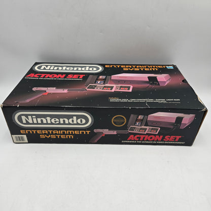 Nintendo Entertainment System NES Action Set NES-001 Gray Complete in Box CIB