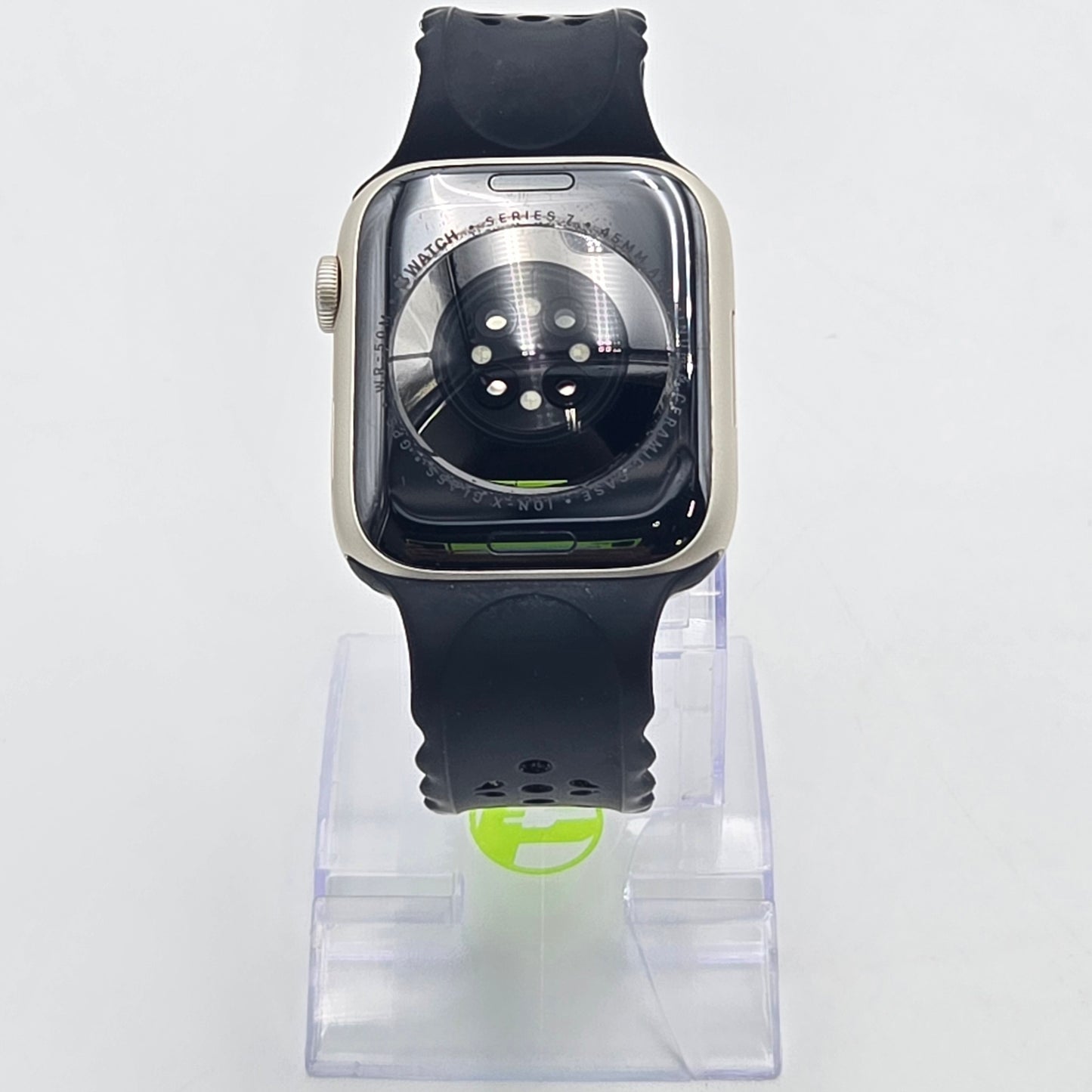 GPS Only Apple Watch Series 7 45MM Natural Aluminum Black Braided Loop MKN63LL/A
