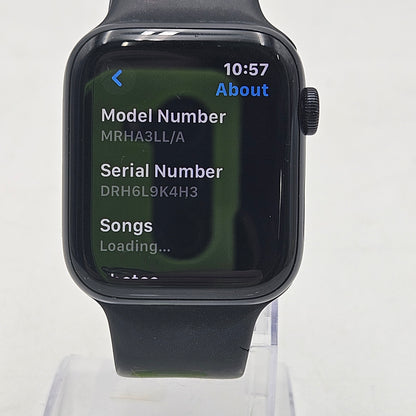 Unlocked Apple Watch SE 2nd Gen 44MM Black Aluminum Black Sport Band A2727