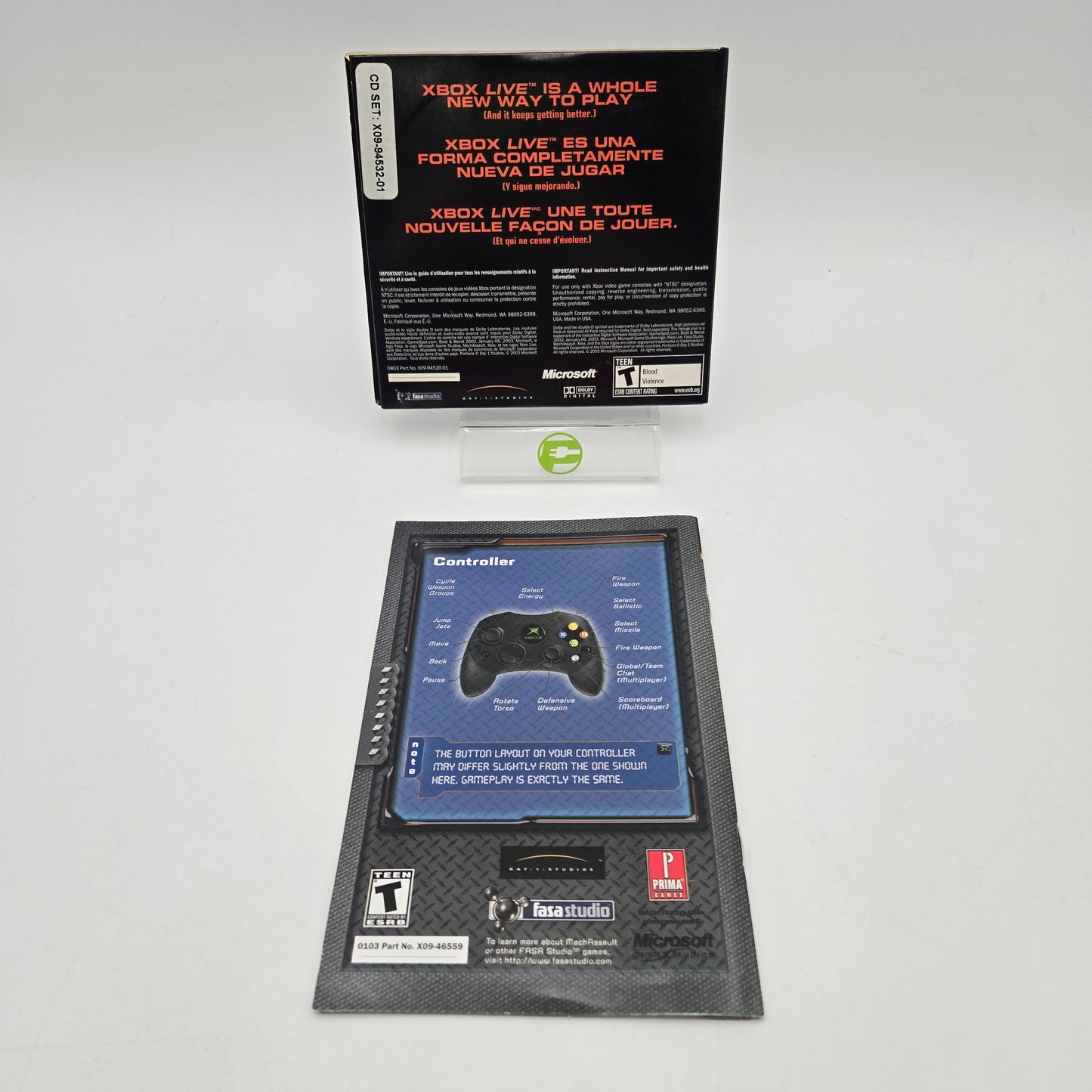 MechAssault [Not For Resale] (Microsoft Xbox, 2003) Cardboard Sleeve