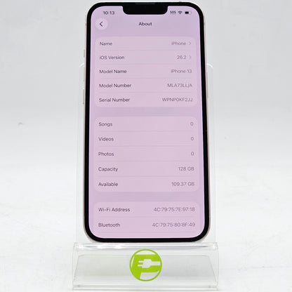 Unlocked Apple iPhone 13 128GB 26.2 Pink MLA73LL/A