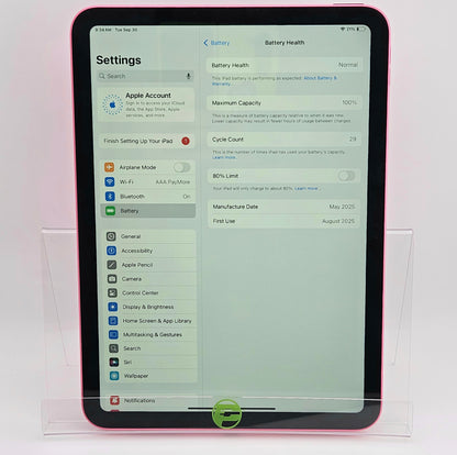 WiFi Only Apple iPad 11" (A16) 128GB Pink MD4E4LL/A