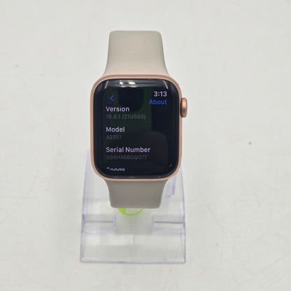 GPS Only Apple Watch SE 1st Gen 40MM Gold Aluminum Beige Nylon Band MKQ03LL/A