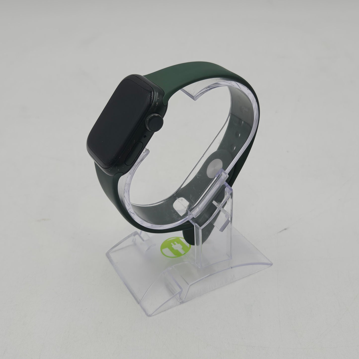 GPS Only Apple Watch Series 7 41MM Stainless Steel Green Sport Band MKN03LL/A
