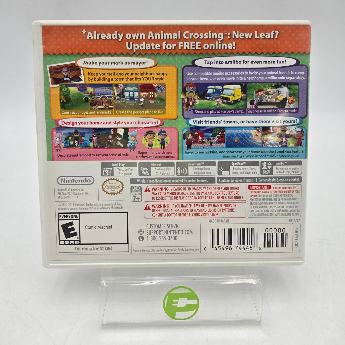 Animal Crossing: New Leaf Welcome Amiibo [Nintendo Selects] (Nintendo 3DS, 2016)