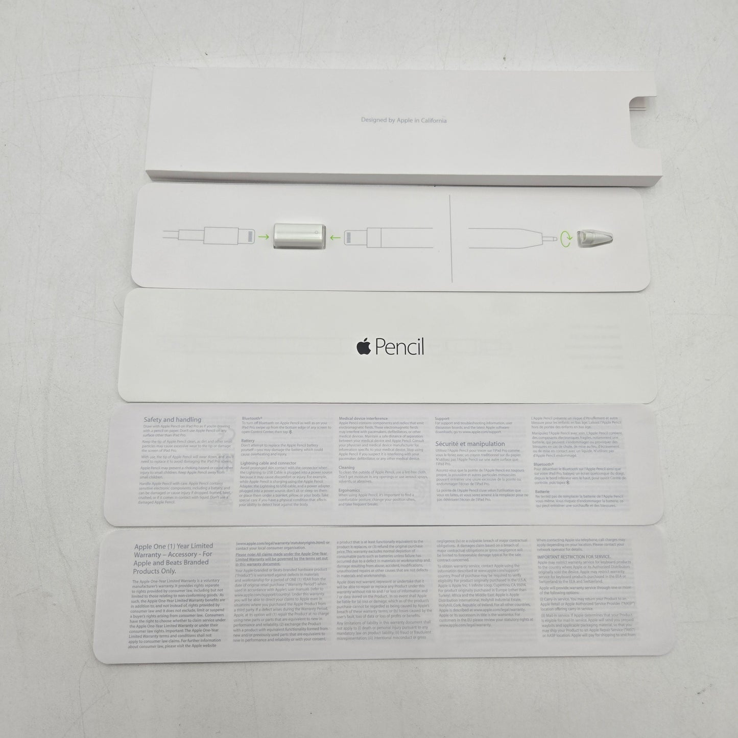 Apple Pencil 1st Gen A1603 Smart Pencil Stylus White MK0C2AM/A Like New