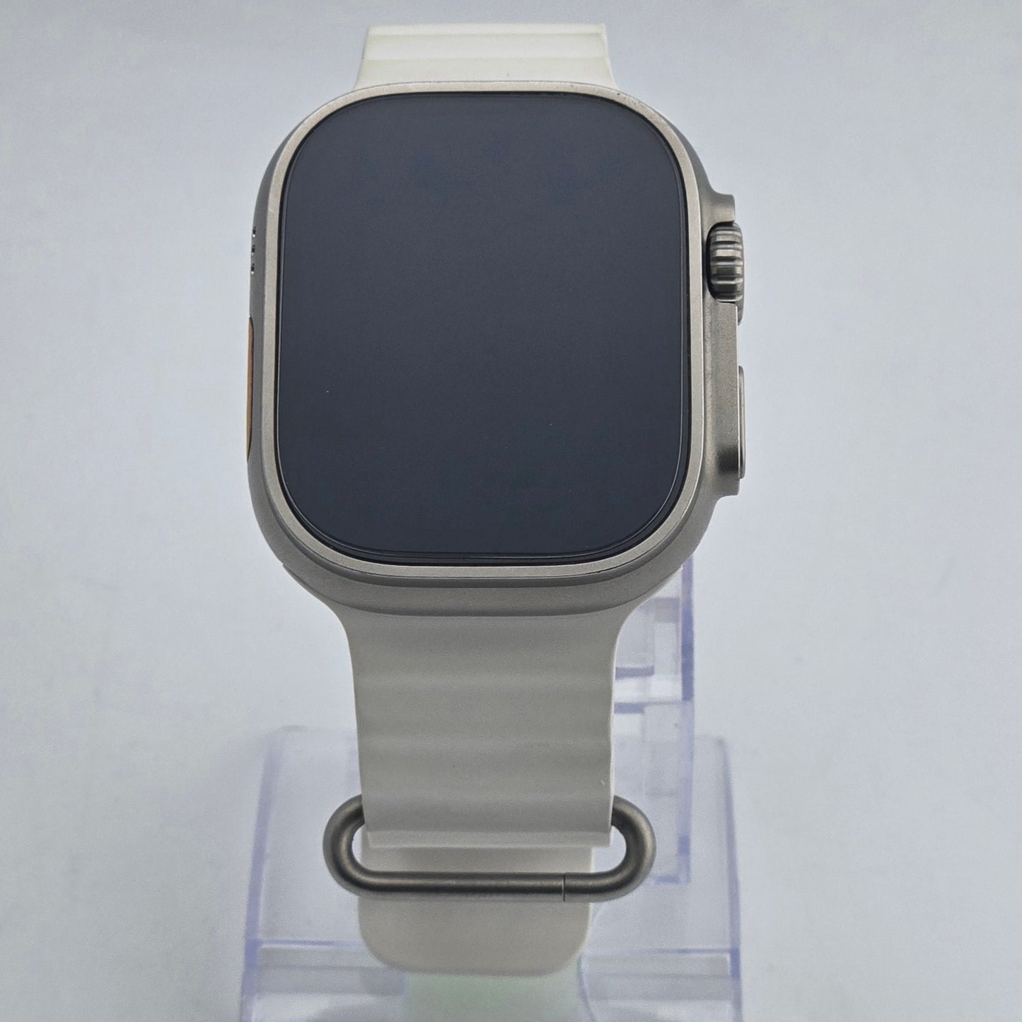 Unlocked Apple Watch Ultra 49MM Natural Titanium White Ocean Band MNH83LL/A