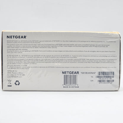 New Netgear ProSAFE 8-Port Gigabit Unmanaged Switch gs108