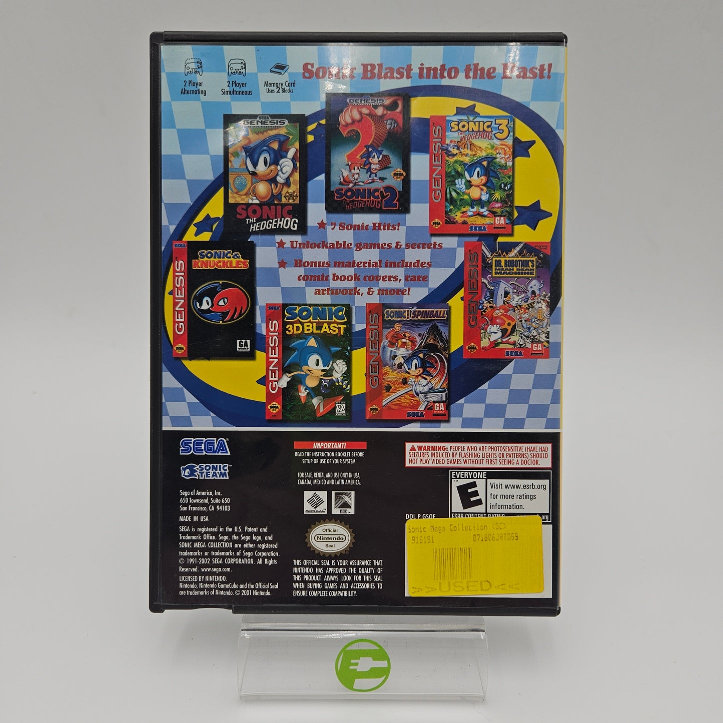 Sonic Mega Collection [Player's Choice] (Nintendo GameCube, 2002)