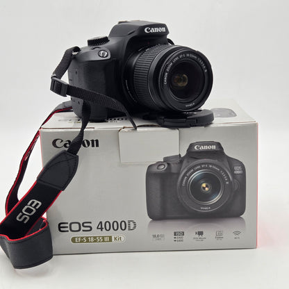 Canon EOS 4000D 18.0MP Digital SLR DSLR Camera PLUS bag and accessories