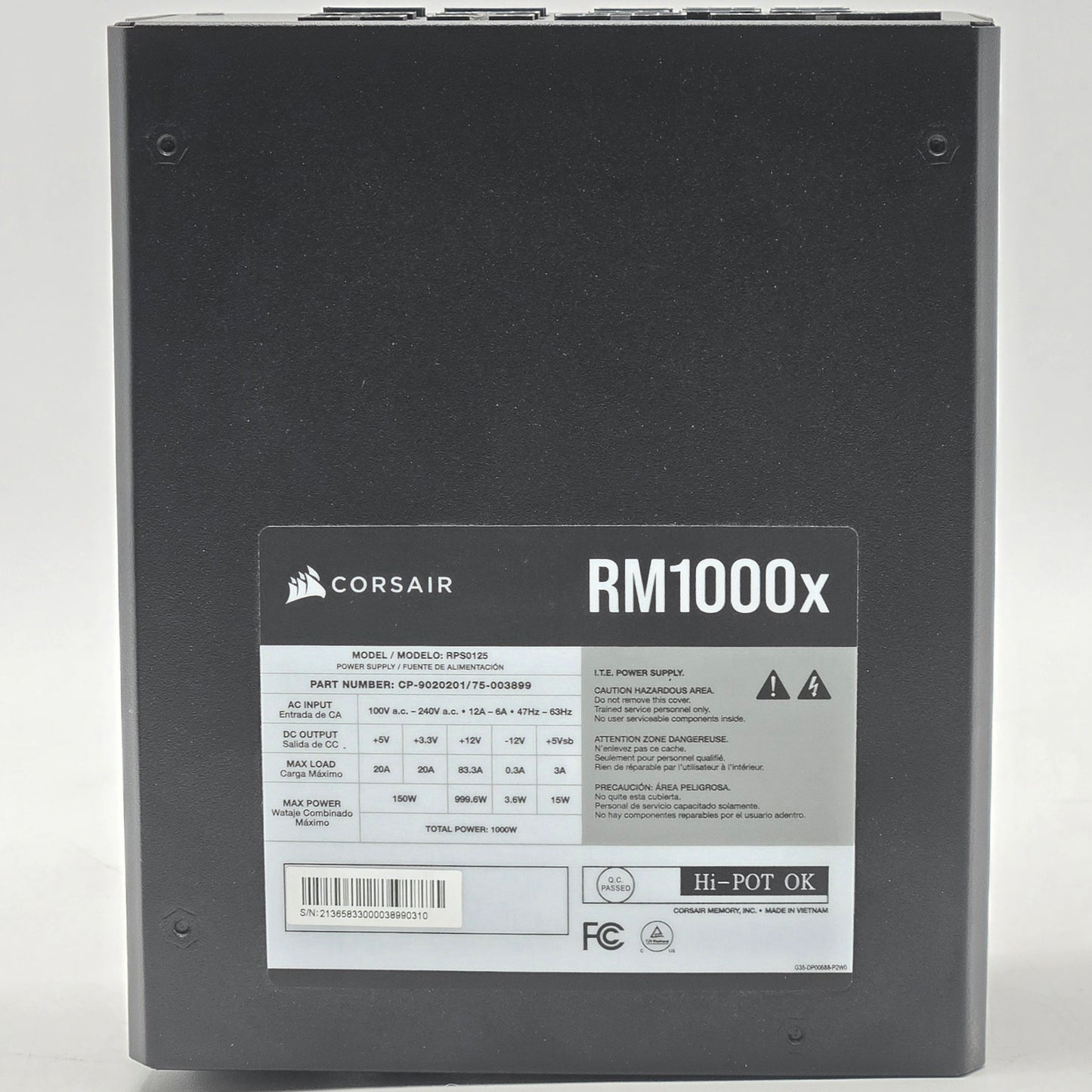 Corsair RM1000x 80 Plus Gold 1000W Fully Modular Power Supply
