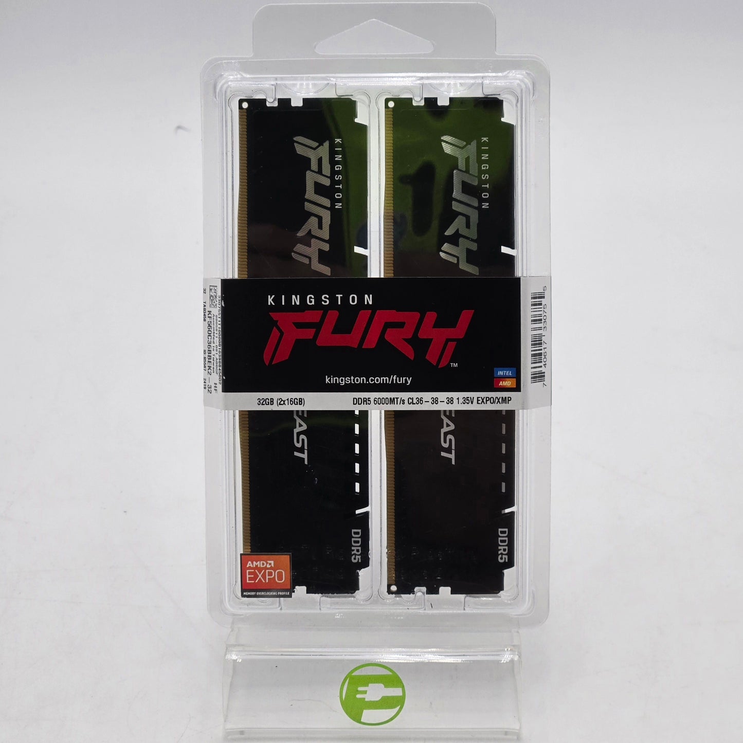 New Kingston FURY Beast 32GB (2x16GB) RAM DDR5 6000MT/s KF560C36BBEK2-32