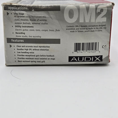Audix 0M2 50Hz-16Hz Handheld Hypercardioid Dynamic Microphone