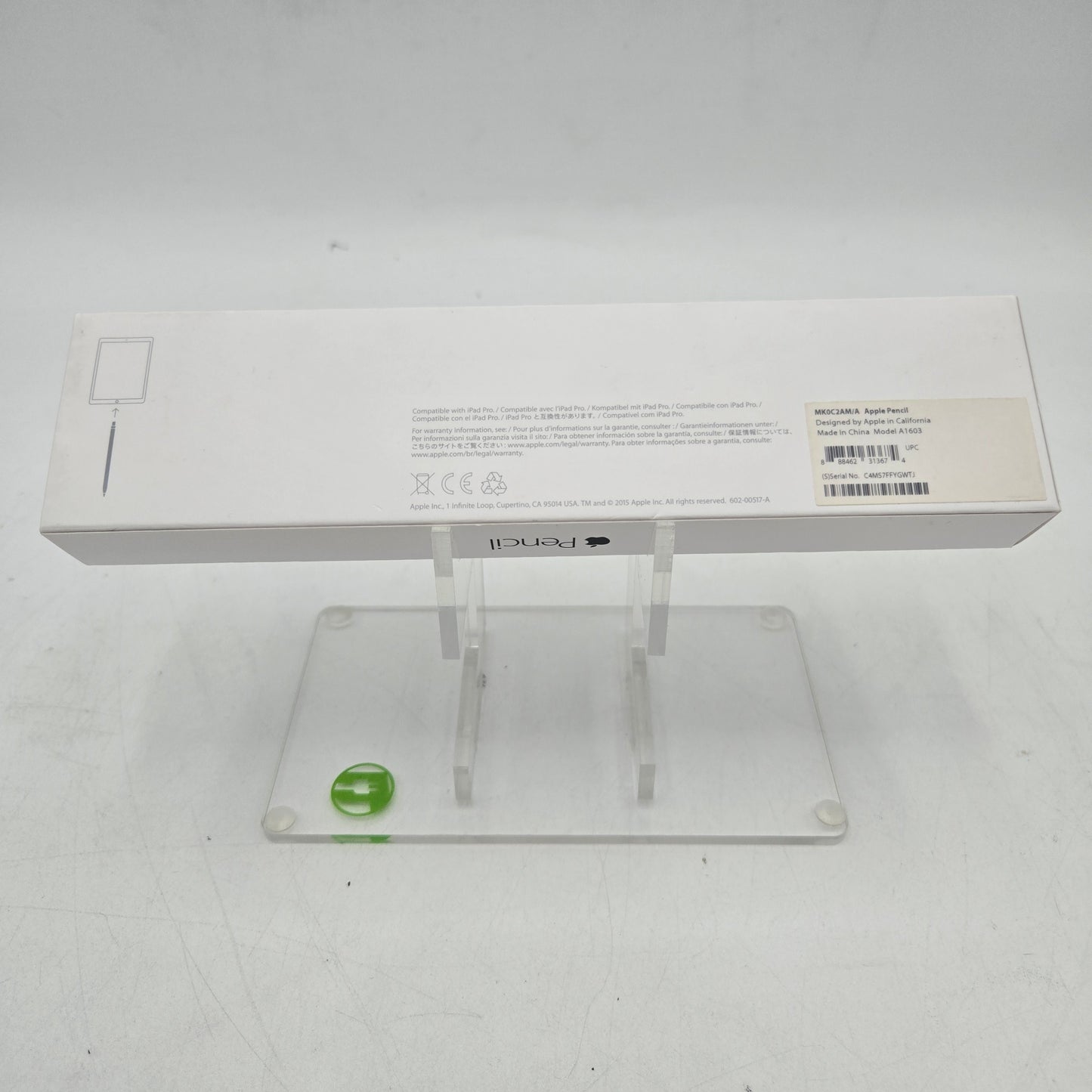 Apple Pencil 1st Gen A1603 Smart Pencil Stylus White MK0C2AM/A Like New