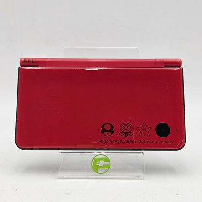 Nintendo DSi XL Handheld Game Console UTL-001 Red Super Mario 25th Anniversary *Loose Charge Port*