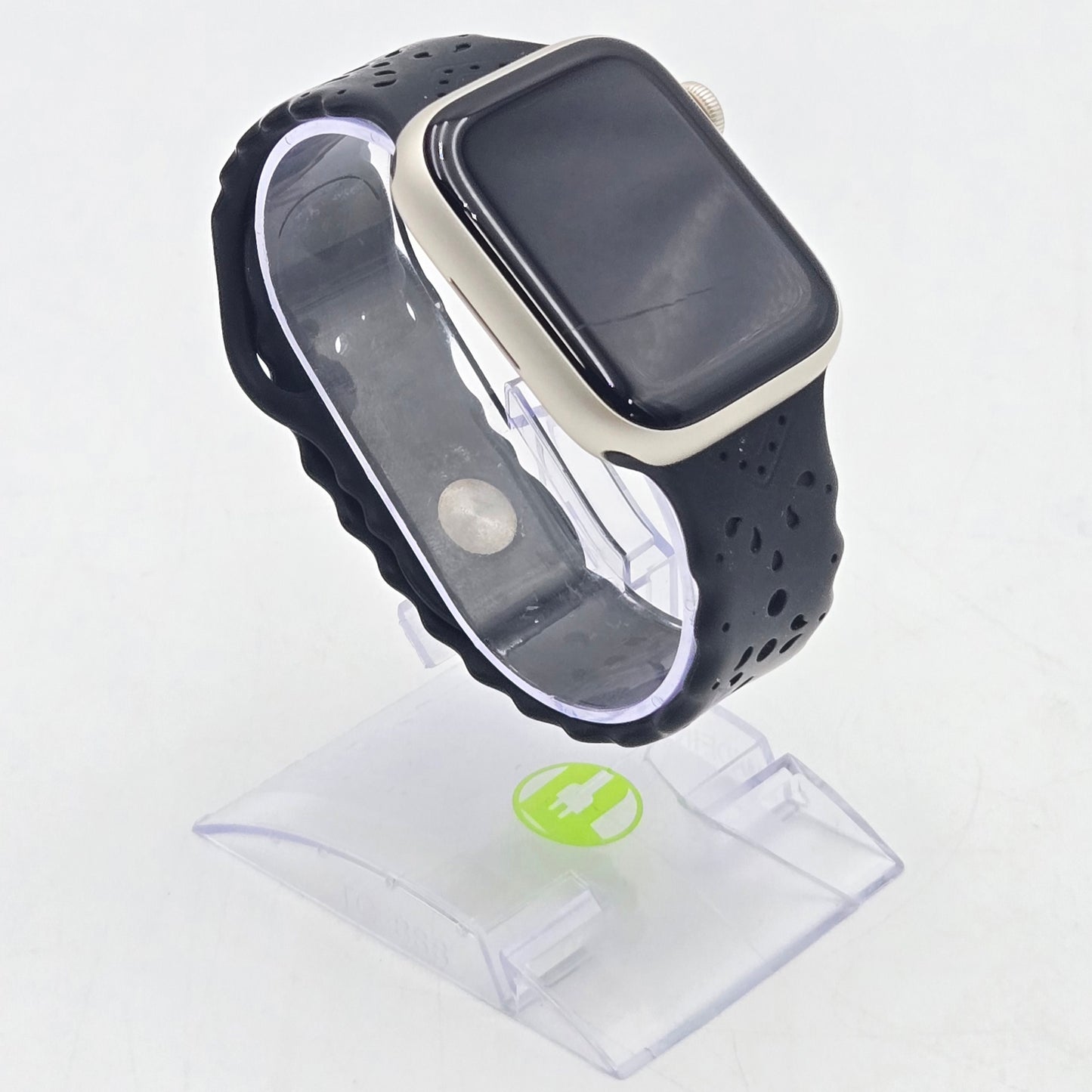 GPS Only Apple Watch Series 7 45MM Natural Aluminum Black Braided Loop MKN63LL/A