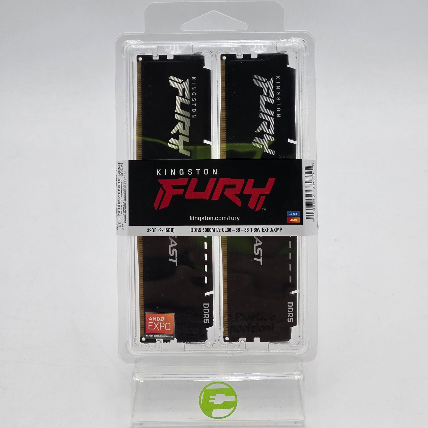 New Kingston FURY Beast 32GB (2x16GB) RAM DDR5 6000MT/s KF560C36BBEK2-32