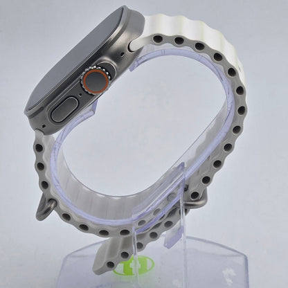 Unlocked Apple Watch Ultra 49MM Natural Titanium White Ocean Band MNH83LL/A