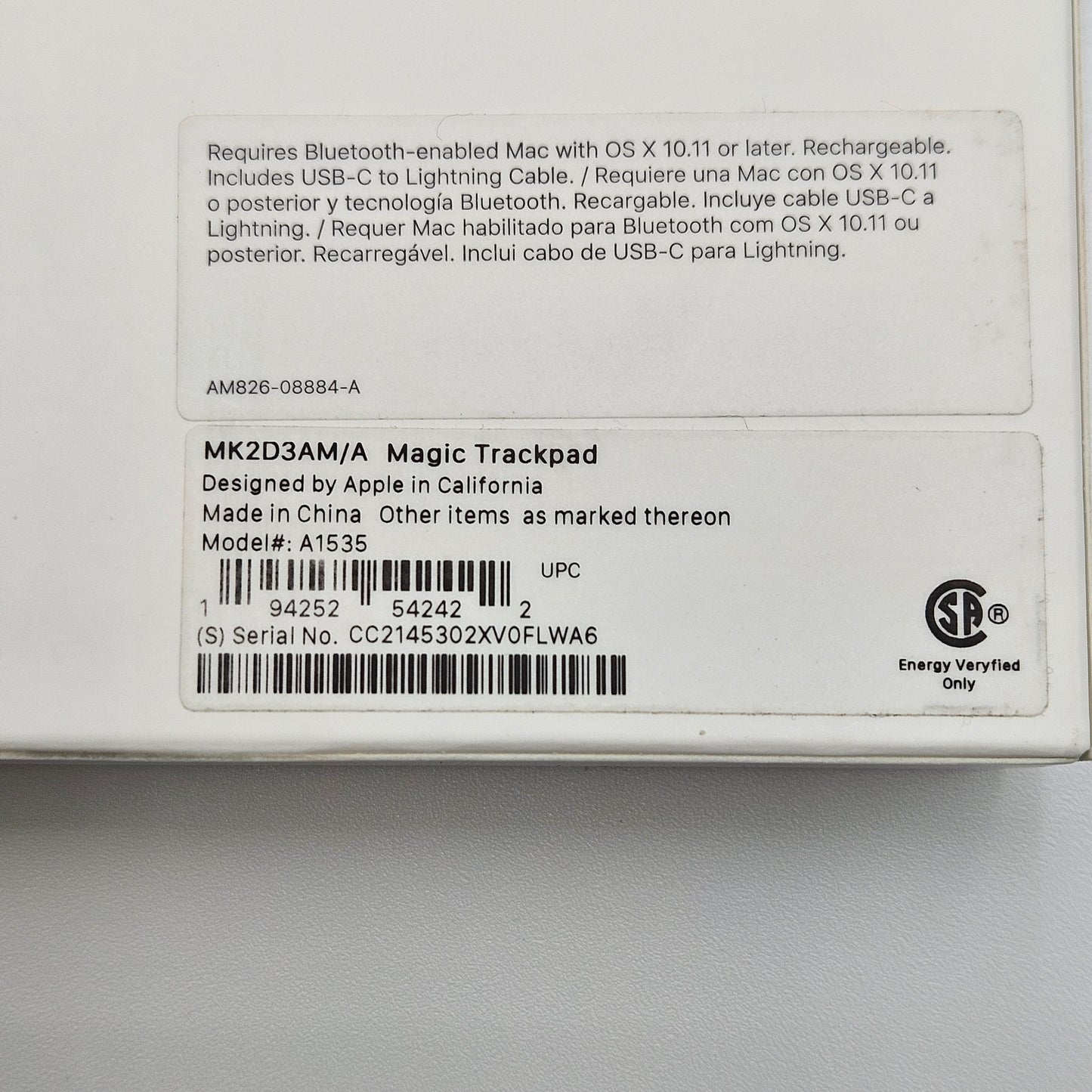 Apple Magic Trackpad White