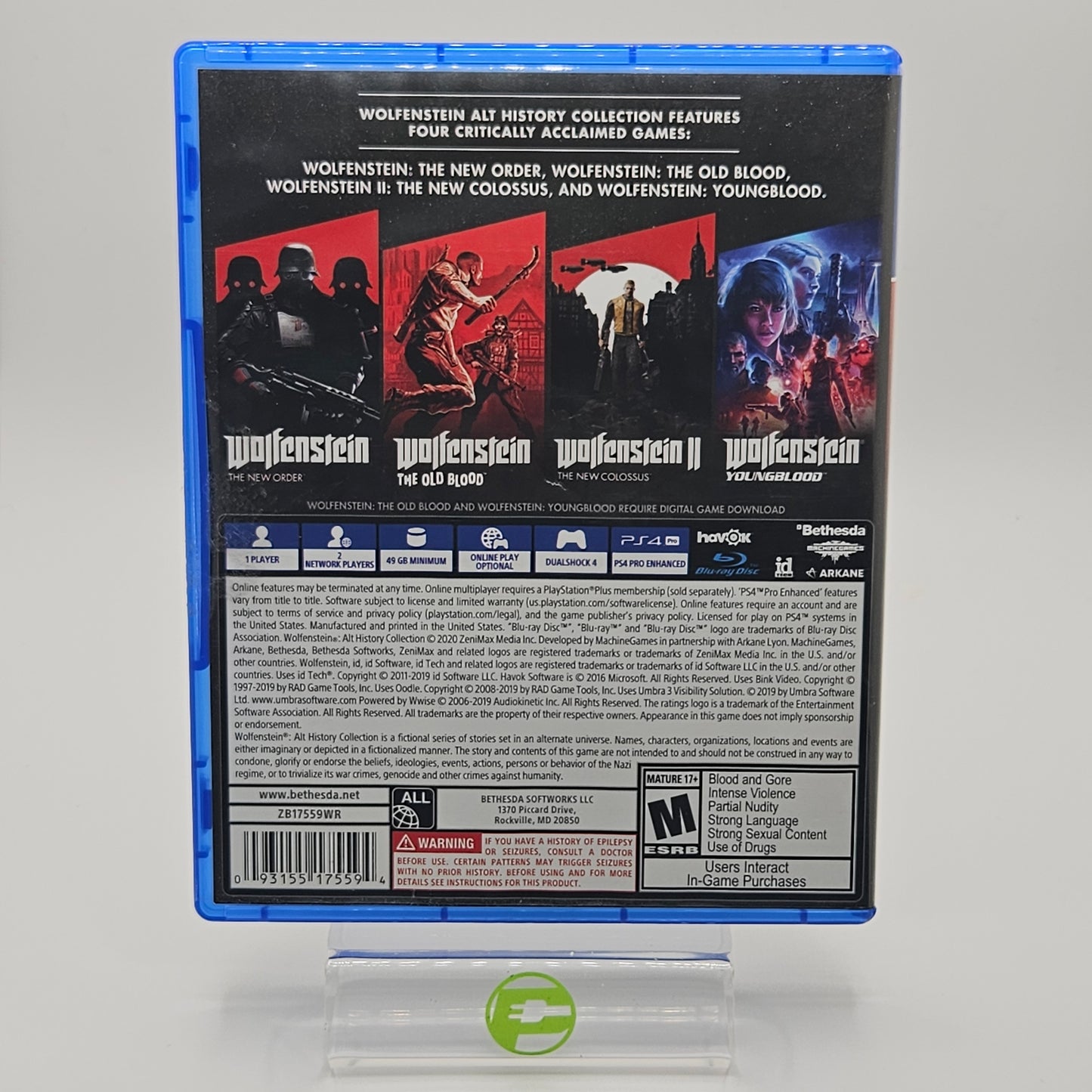 Wolfenstein Alt History Collection (Sony PlayStation 4 PS4, 2020)