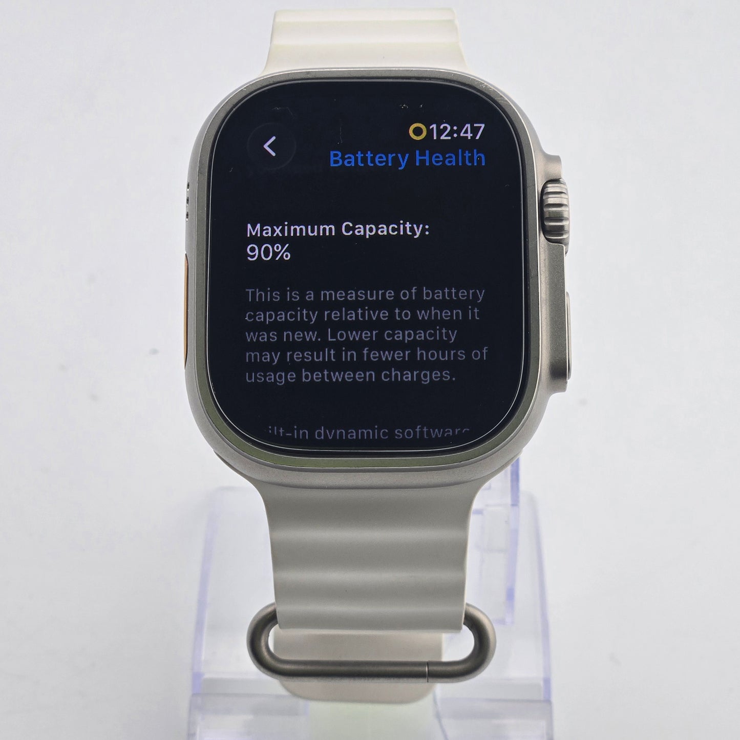 Unlocked Apple Watch Ultra 49MM Natural Titanium White Ocean Band MNH83LL/A