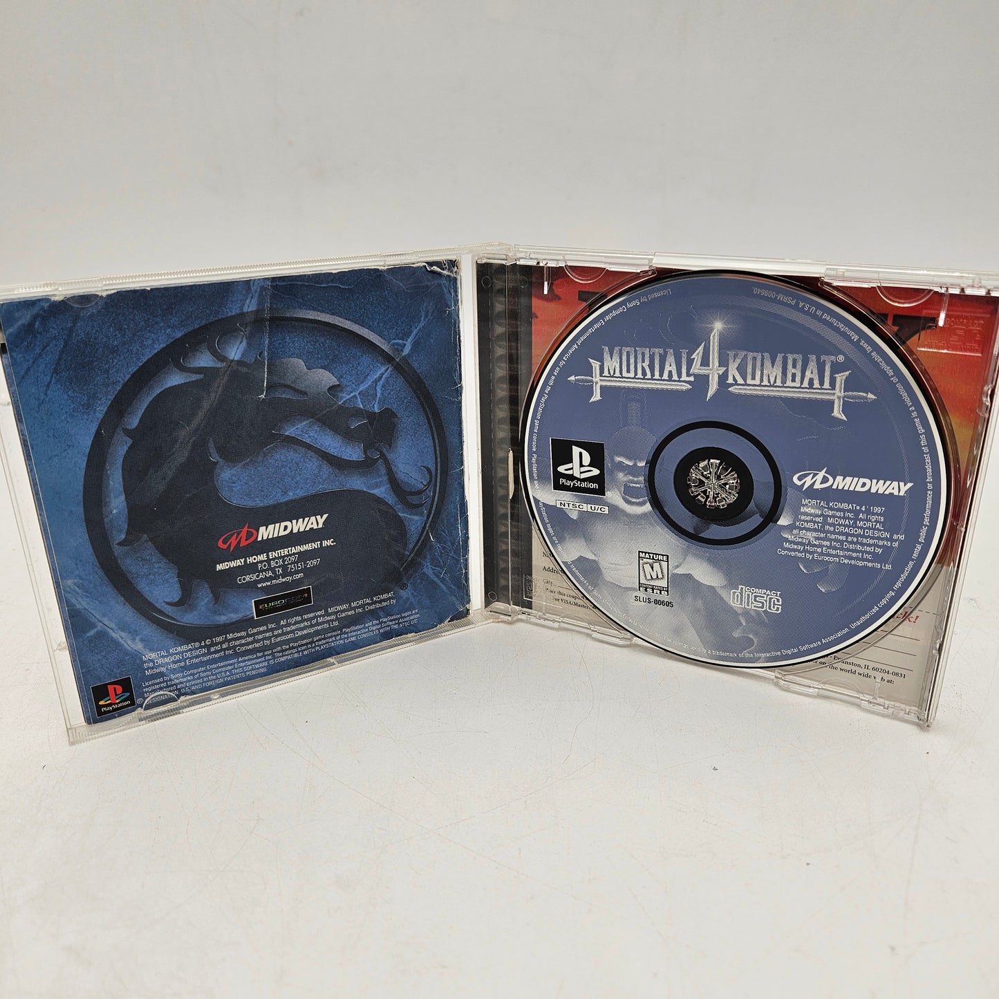 Mortal Kombat 4 (Sony PlayStation 1 PS1, 1998)