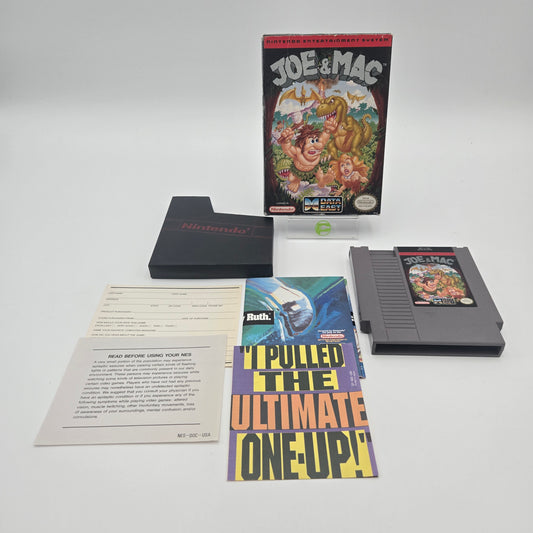 Joe and Mac (Nintendo NES, 1992) Box and Inserts