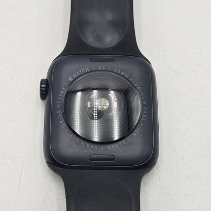Unlocked Apple Watch SE 2nd Gen 44MM Black Aluminum Black Sport Band A2727