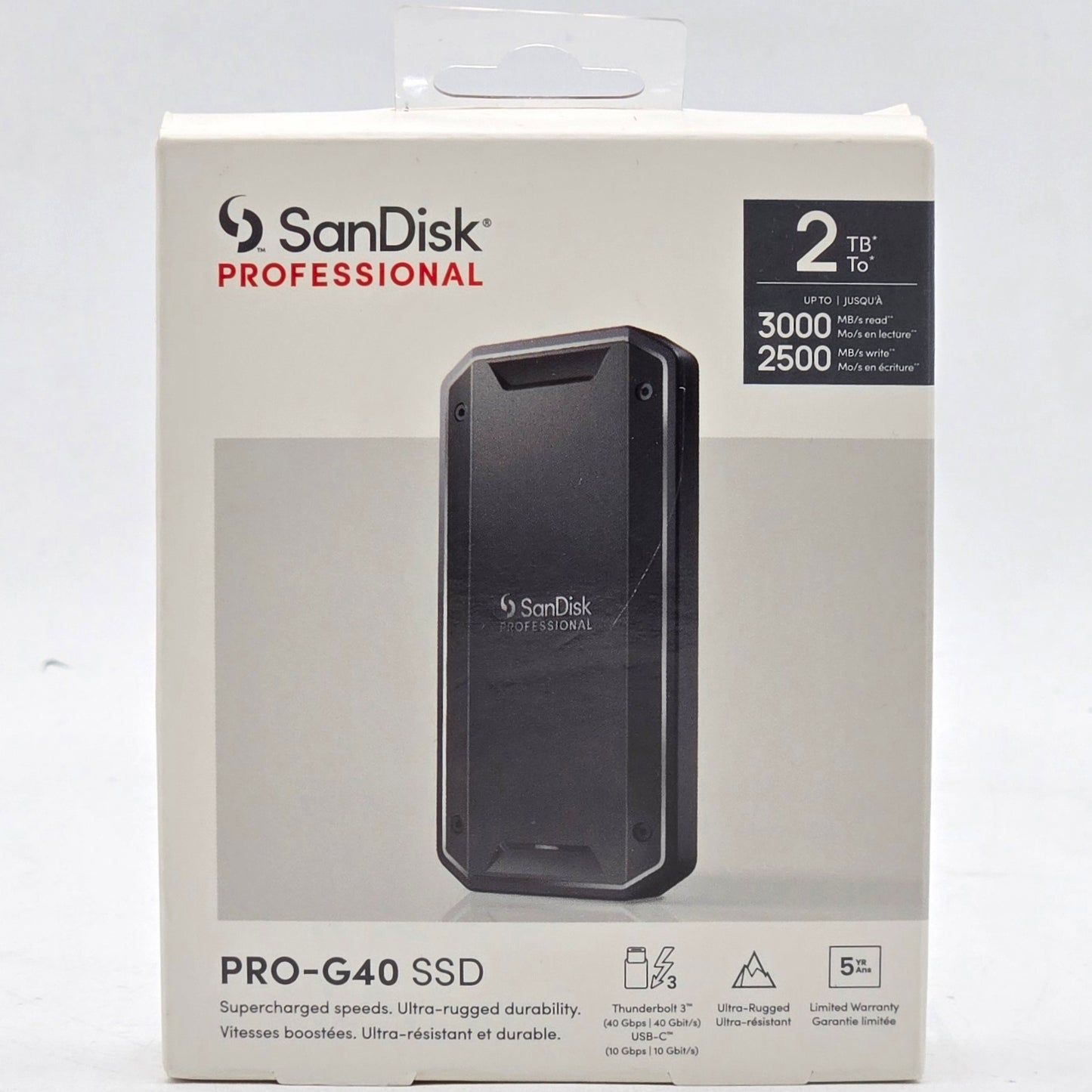 New SanDisk Portable Professional 2TB USB-C to USB-C SSD SDPS31H-002T-GBC1D