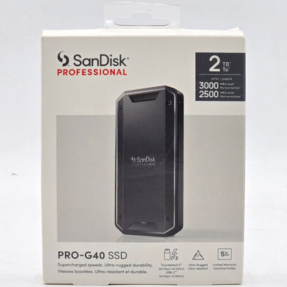 New SanDisk Portable Professional 2TB USB-C to USB-C SSD SDPS31H-002T-GBC1D