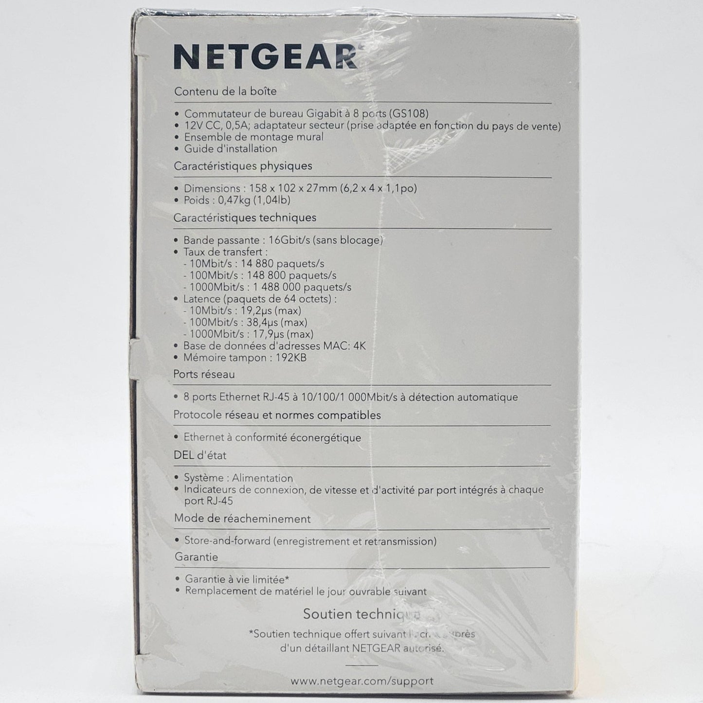 New Netgear ProSAFE 8-Port Gigabit Unmanaged Switch gs108