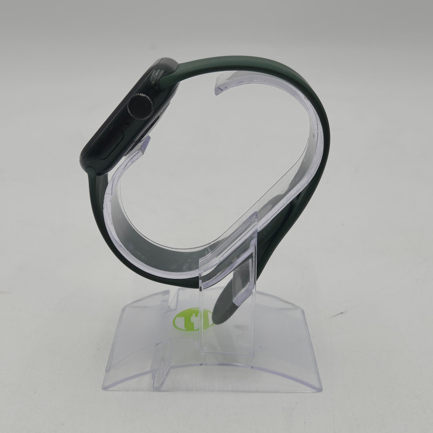 GPS Only Apple Watch Series 7 41MM Stainless Steel Green Sport Band MKN03LL/A