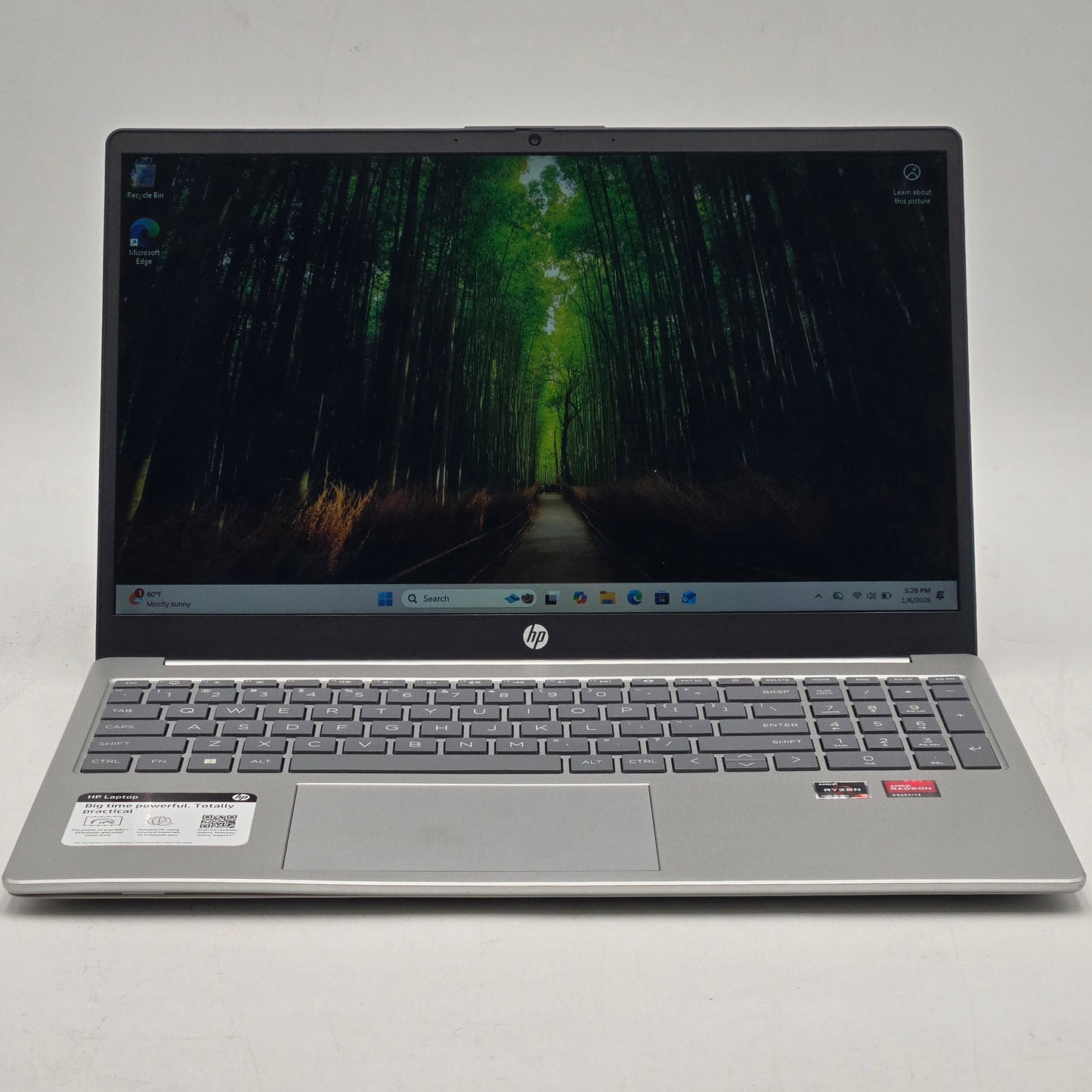 HP Laptop 15-FC0255NR 15.6" AMD Ryzen 3 7320U 2.4GHz 8GB RAM 256GB SSD Radeon